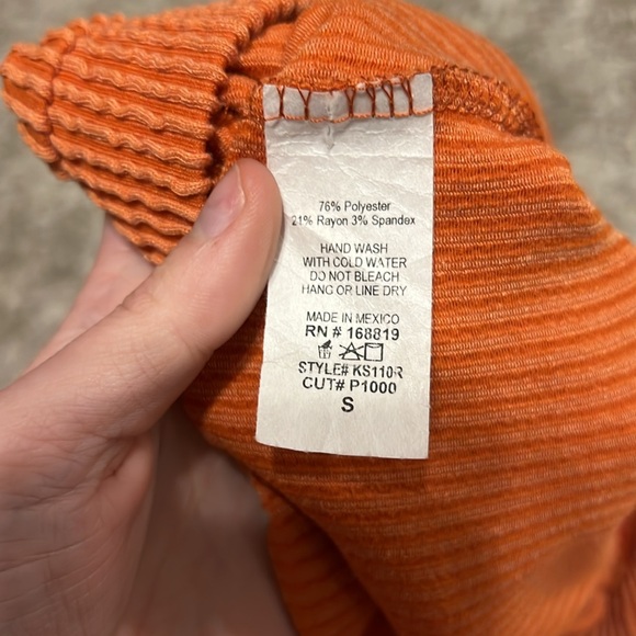 21 Saints orange midi to full ribbed skirt size small w/ lots of stretch - Picture 4 of 7
